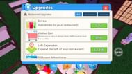 Unlock drinks from the Upgrades menu (Image via Roblox)